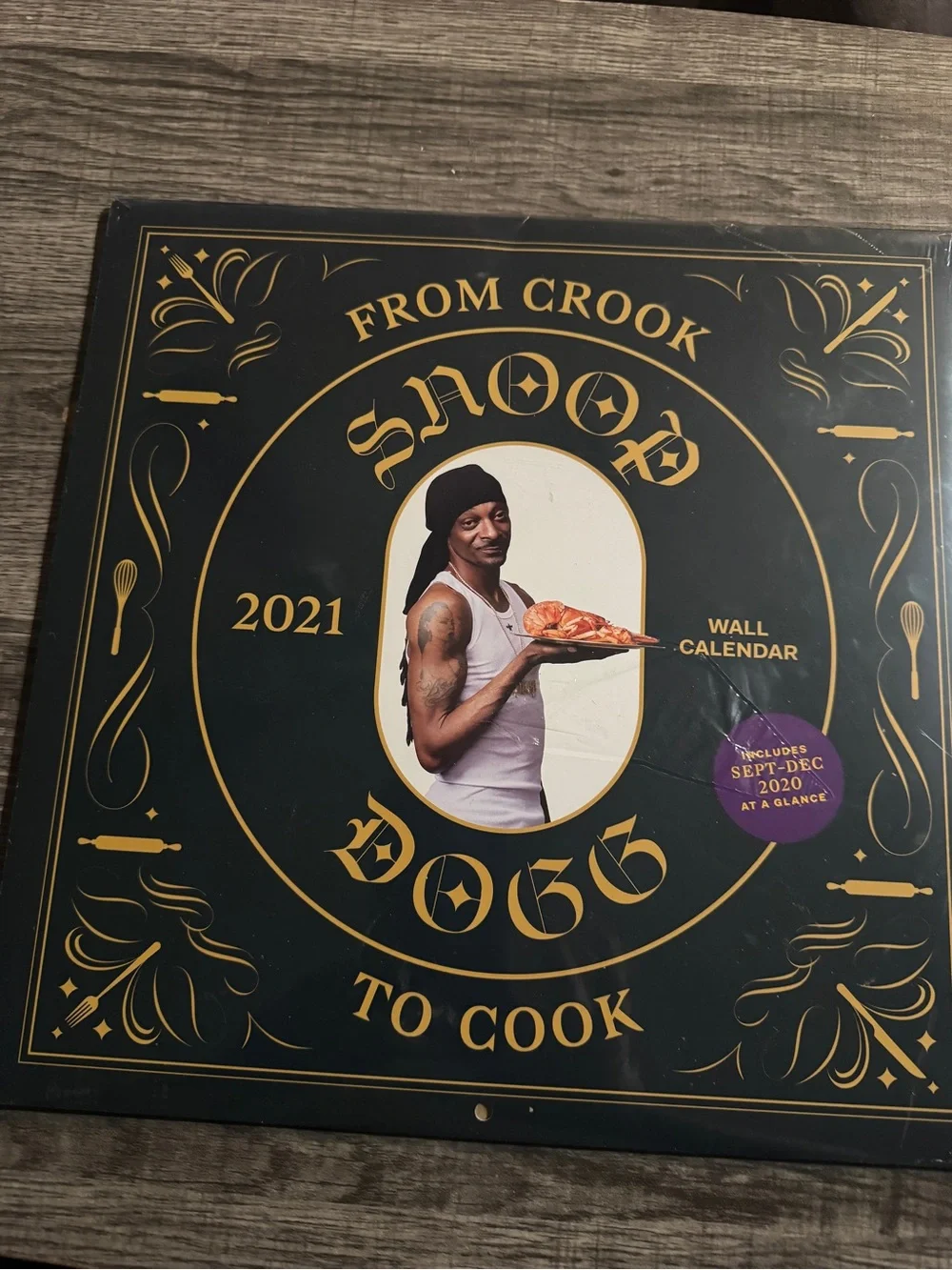 Snoop Dogg From Crook to Cook 2021 Wall Calendar by - Black & Gold
